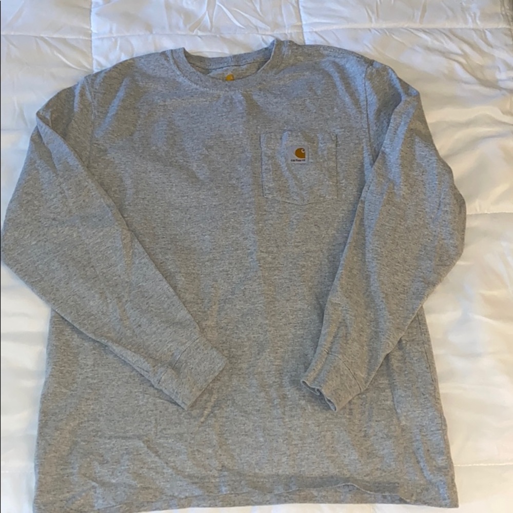Gray Carhartt long sleeve T-shirt